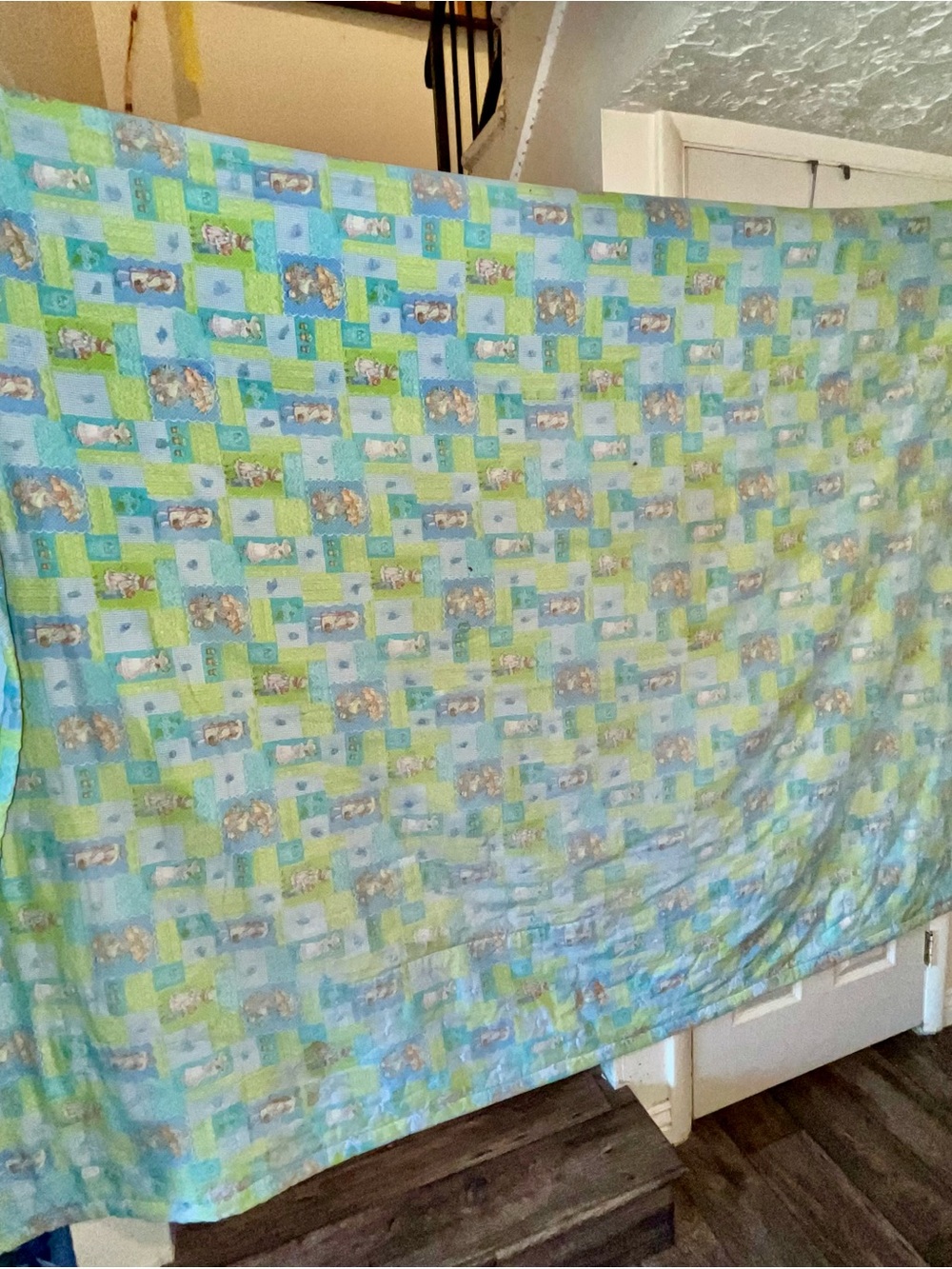 Vintage Handmade Holly Hobbie patchwork Quilt bedspread 1970’s Full Size